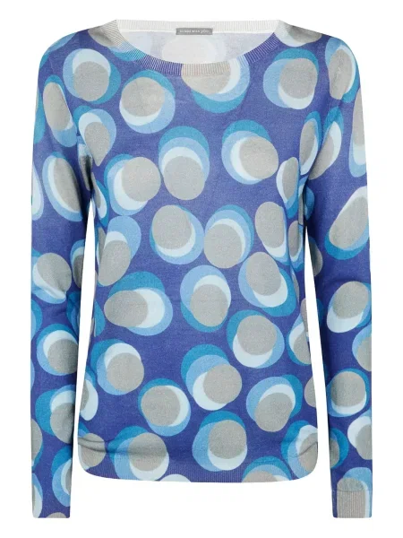 Pulover In Bed With You cu imprimeu geometric albastru