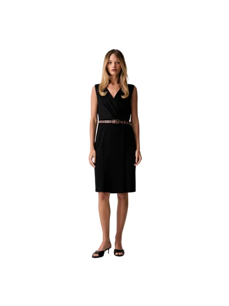 Dzianinowa sukienka mini Dkny czarna
