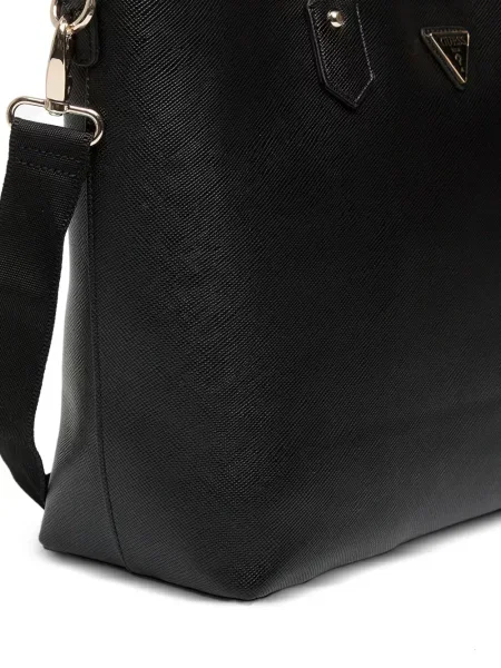 Шопинг чанта Guess с автограф черно