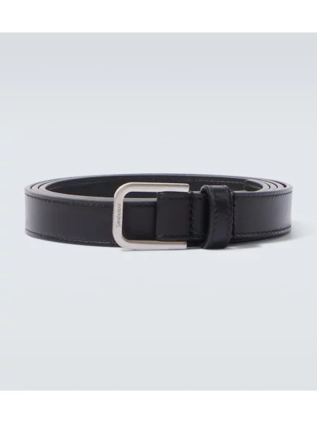 Cu centură curea Saint Laurent din piele negru