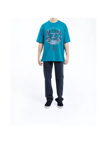 Koszulka Versace Jeans Couture niebieska