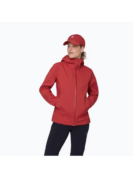 Куртка вітрозахисна Mammut Ducan HS Hooded dark mammut red червона