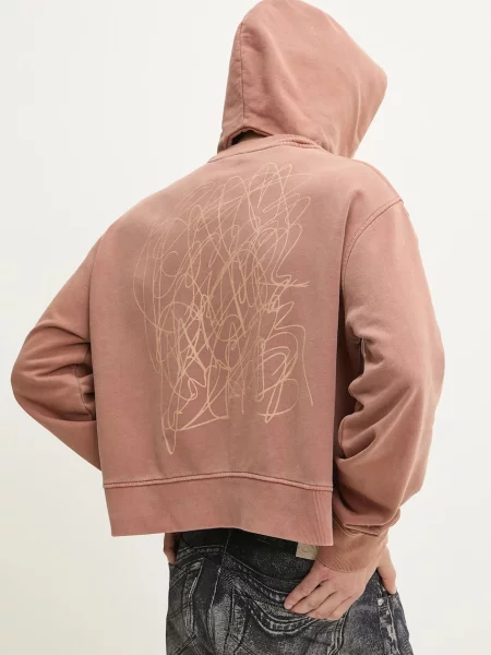 CAMPERLAB hanorac de barbati cu glugă cu imprimeu portocaliu