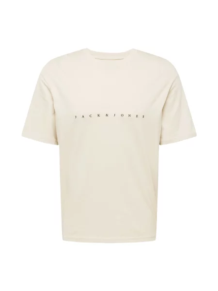 JACK & JONES Tricou STAR bej negru