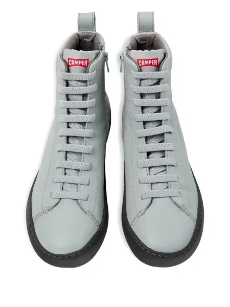 Sneakerși Camper cu șireturi din piele gri