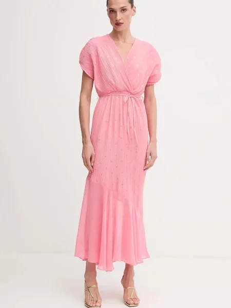 Never Fully Dressed rochie maxi drept roz