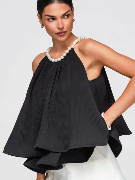 Bluză Ombre fără mâneci negru