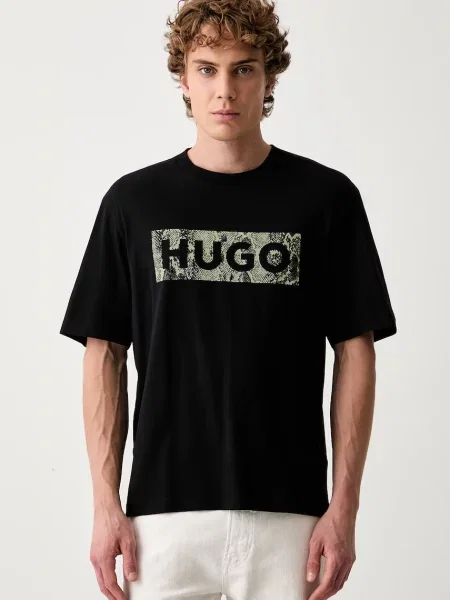 HUGO Blue kratka majica Nerpient črna