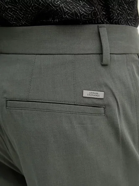 Pantaloni Armani Exchange cu autograf gri