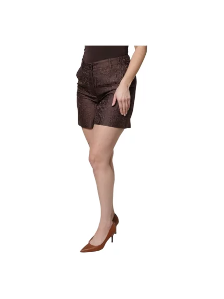 Krótkie szorty Dolce And Gabbana w kwiatki brązowe