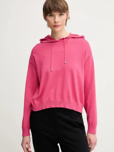 United Colors of Benetton Bombažen pulover roza