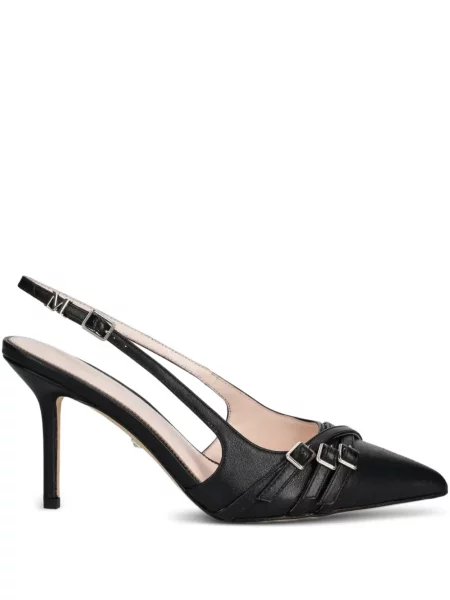 Pantofi cu toc Guess din piele slingback negru