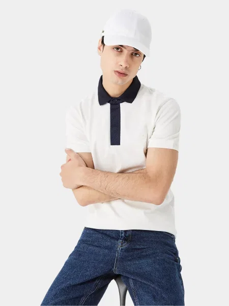 Поло Lacoste белое