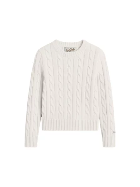 Sweter Mc2 Saint Barth wełniany biały