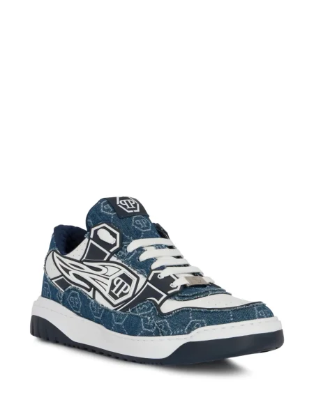 Sneakers Philipp Plein με κορδόνια με δαντέλα μπλε