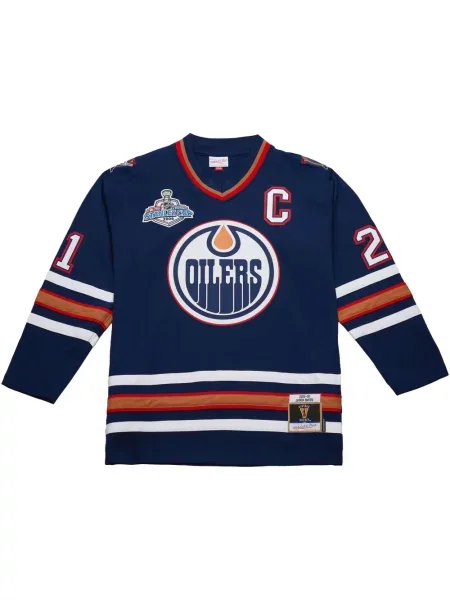 Cămașă Mitchell & Ness din jerseu albastru