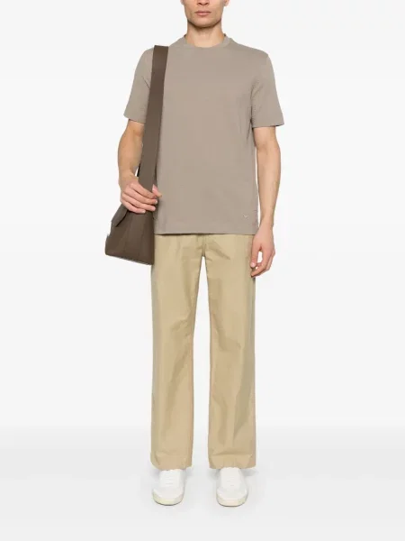 Tricou Emporio Armani din jacard maro
