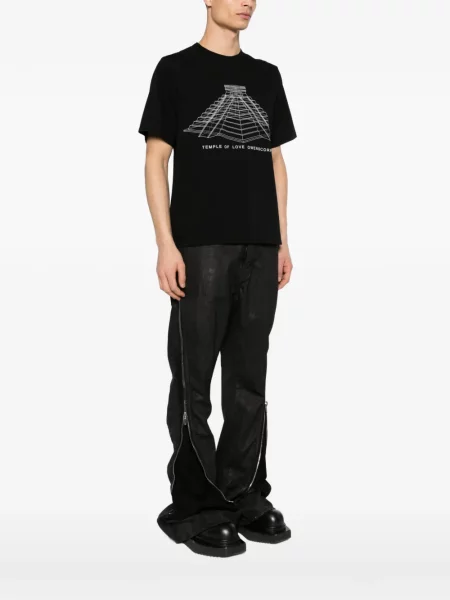 Grafic tricou Rick Owens scurt negru