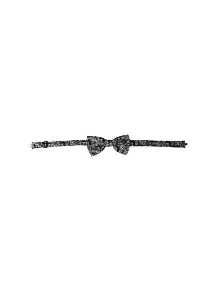 Krawat Dolce And Gabbana w kwiatki szary