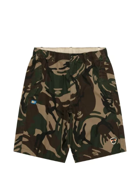 Pantaloni scurți Aape By A Bathing Ape cu imagine cu model camuflaj verde