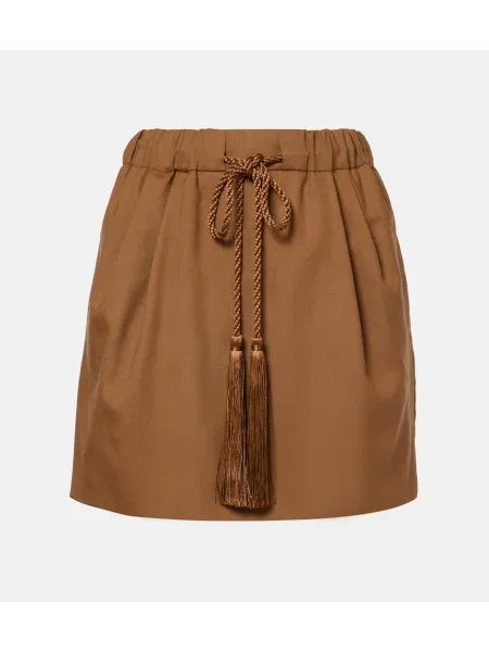 Spódnica Max Mara wełniana brązowa