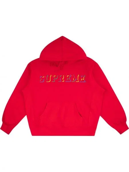 Majica s kapuljačom Supreme crvena