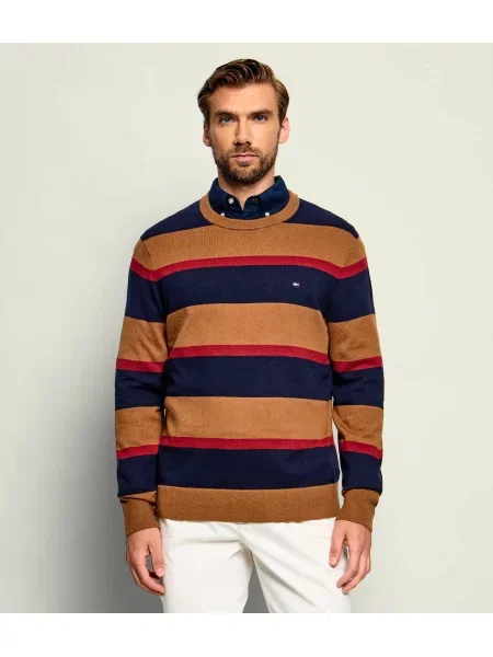 Tommy Hilfiger Pulover cu adaos de cașmir maro