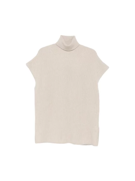 Sweter z golfem Max Mara beżowy