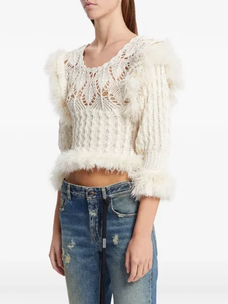 Pulover Ann Demeulemeester cu pene