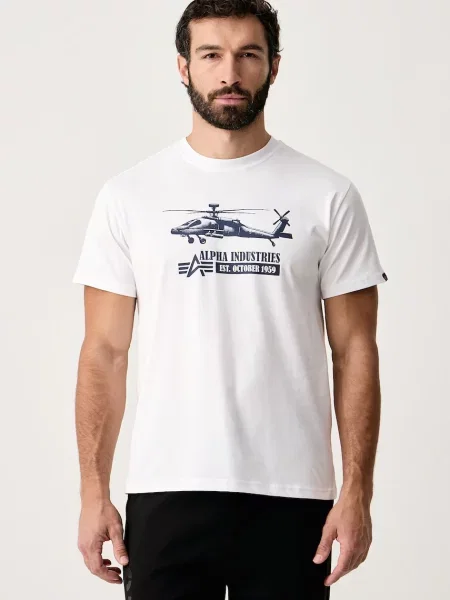 Alpha Industries T-shirt Airborn Ops biała
