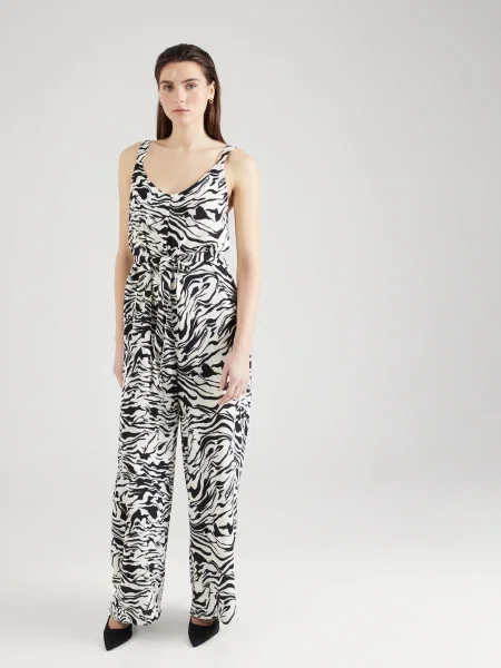 VERO MODA Overal ILONA krémová čierna