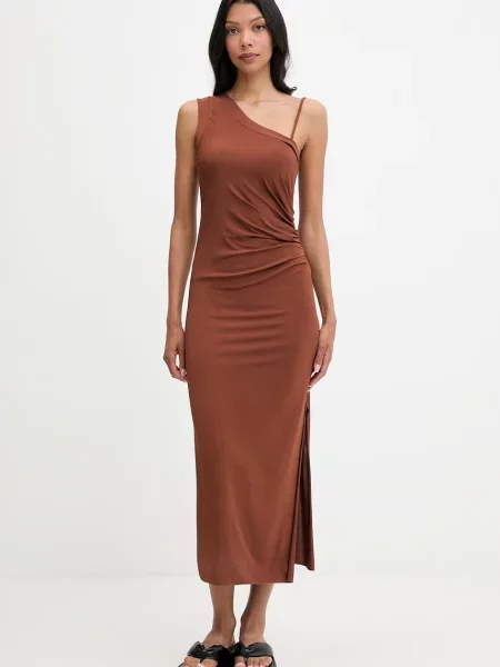 Max Mara Beachwear plážové šaty FIABE hnědé