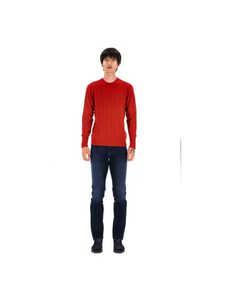 Sweter Drumohr z nadrukiem czerwony