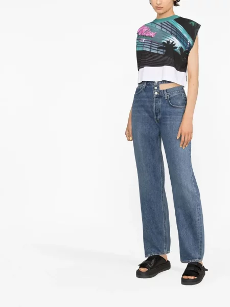 Τοπ Palm Angels με σχέδιο πράσινο
