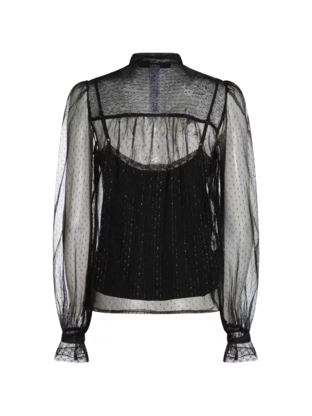 Top Twinset cu funde negru