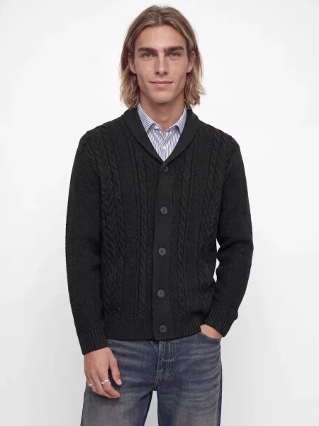 JACK & JONES Geacă tricotată JJJAMES metalic gri