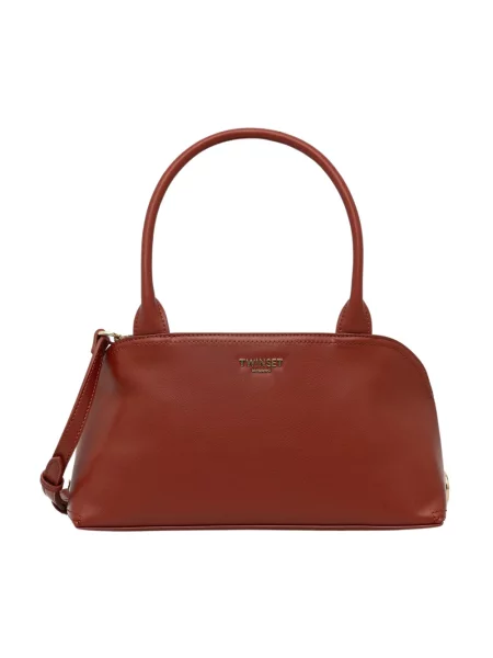 Twinset Torebka tote z imitacji skóry czerwona