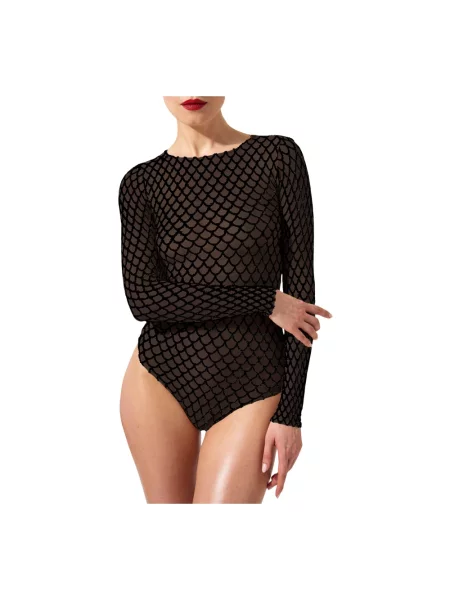 Aksamitna koszulka Wolford czarna