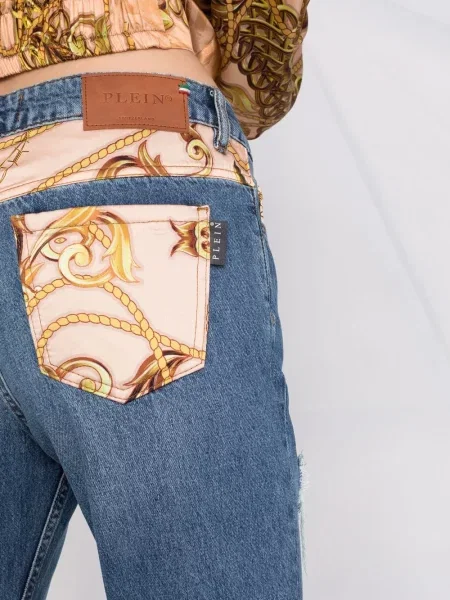 Blugi drepți Philipp Plein albastru