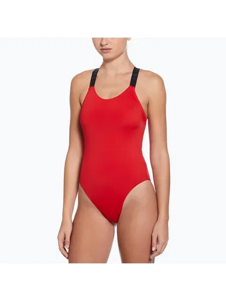 Női egyrészes fürdőruha Nike Hydralock Fusion egyetemi piros. Méret: S piros