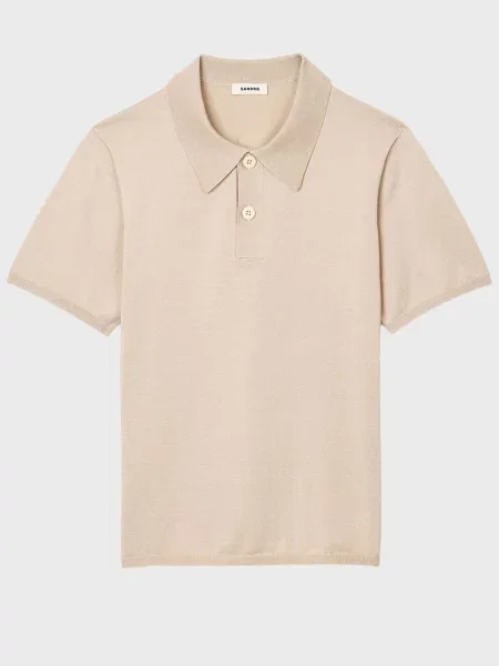 Поло Sandro бежевое