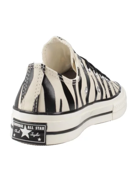 Pantofi Converse cu imagine cu model zebră alb
