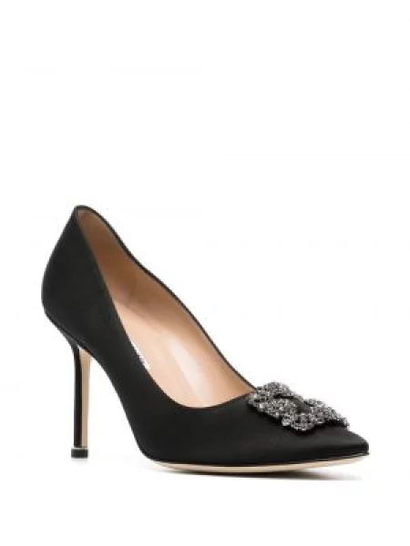 Bateliai Manolo Blahnik satino juoda