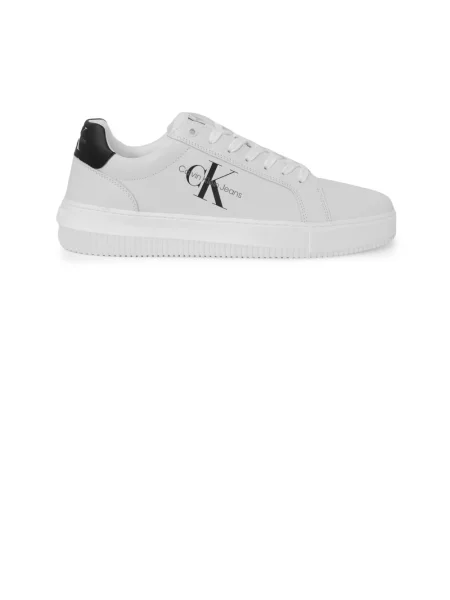 Trampki Calvin Klein Jeans z nadrukiem casual sznurowane białe