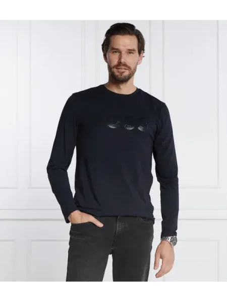 Tricou mânecă lungă Boss Green stretch verde