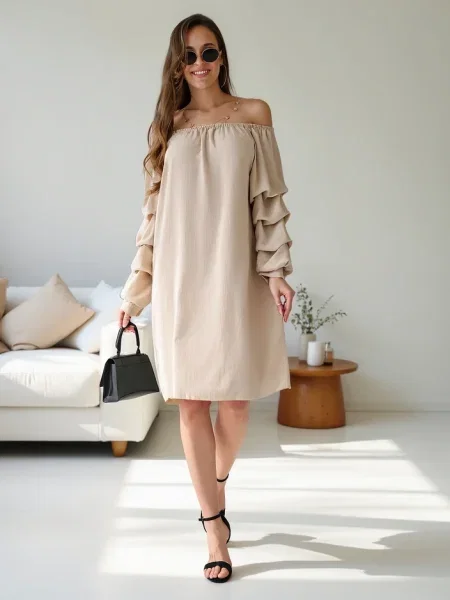 Rochie Resti cu volane de costum