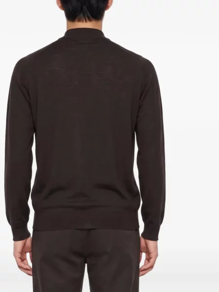 Sweter John Smedley brązowy
