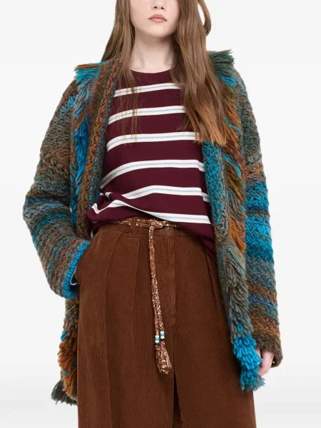 Curea Alanui cu imagine țesută maro