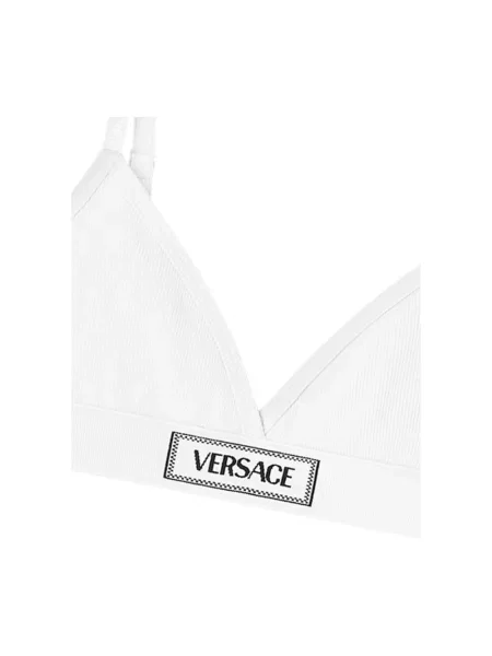Haftowane majtki Versace białe