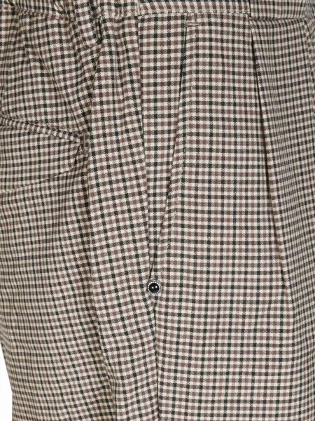 Pantaloni White Sand în carouri alb